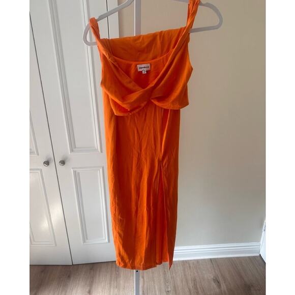 Superdown Joana Maxi Skirt Set in Tangerine Orange size Small - Picture 7 of 9